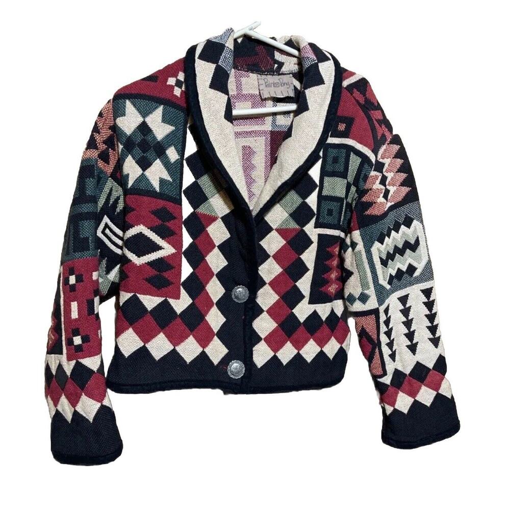 Painted Pony One Size Southwestern Geo Funky Tapestry Jacket Geometric Aztec